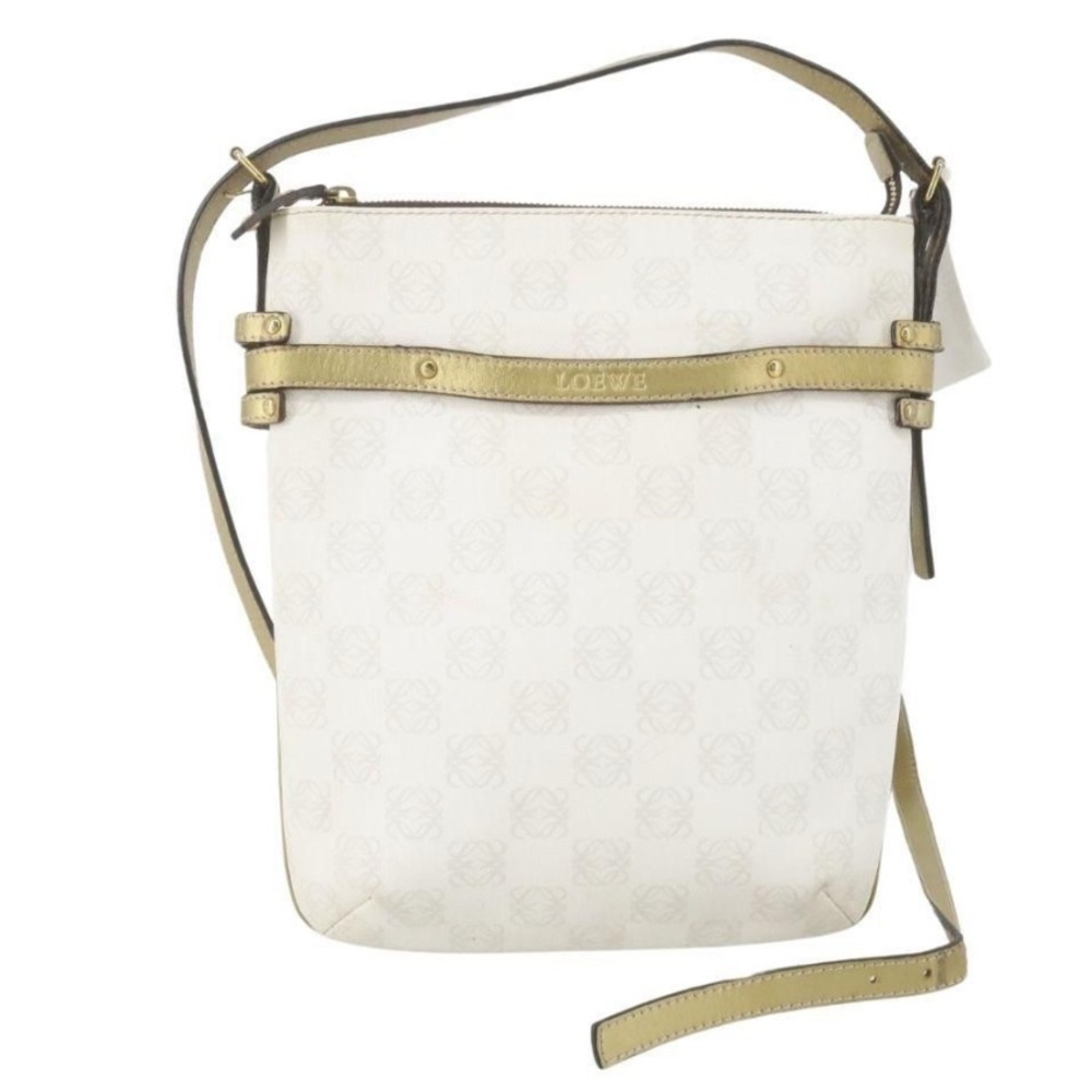 Loewe White and Gold Crossbody Bag with Elegant Design